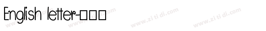 English letter字体转换